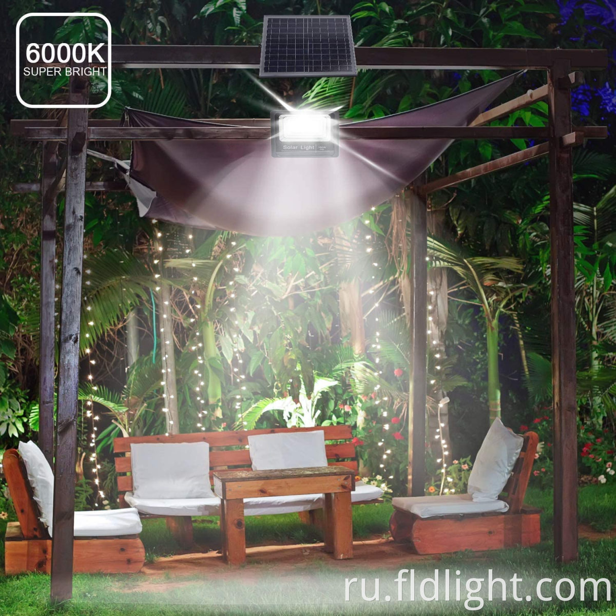 Outdoor lighting solar floodlight 300w wall lamp 